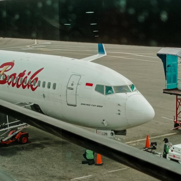 A batik air plane at the airport.